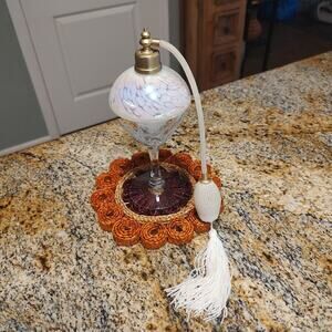 Crystal Perfume Bottle Atomizer Hand Blown Beautiful